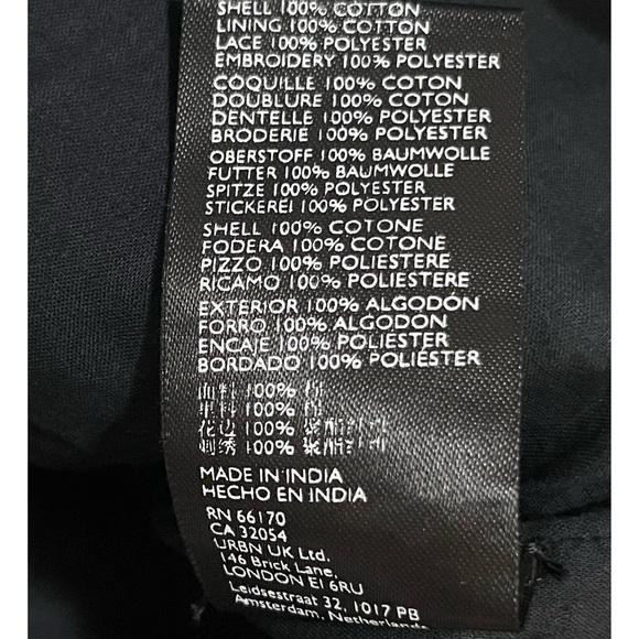 Anthropologie Embroidered Lace Skirt Black NWT Size XL - Picture 8 of 12